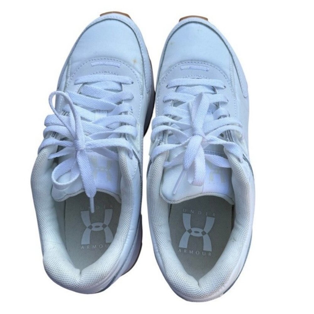 Under Armour Womens White Gum‎ Sole Athletic Sneakers Size 7.5